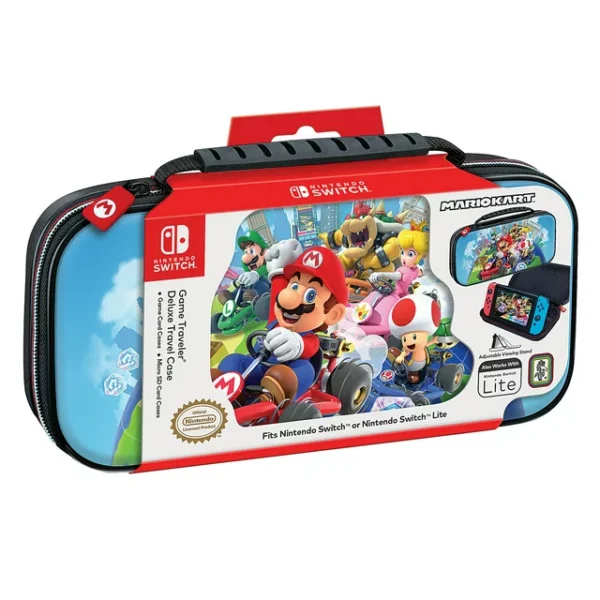 Traveler Deluxe Video Game Travel Carrying Case Nintendo Switch Game Mario Kart Edition