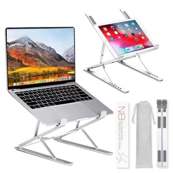 Support d'ordinateur portable réglable en aluminium pour MC N8 Macbook tablette Table coussin de refroidissement pliable