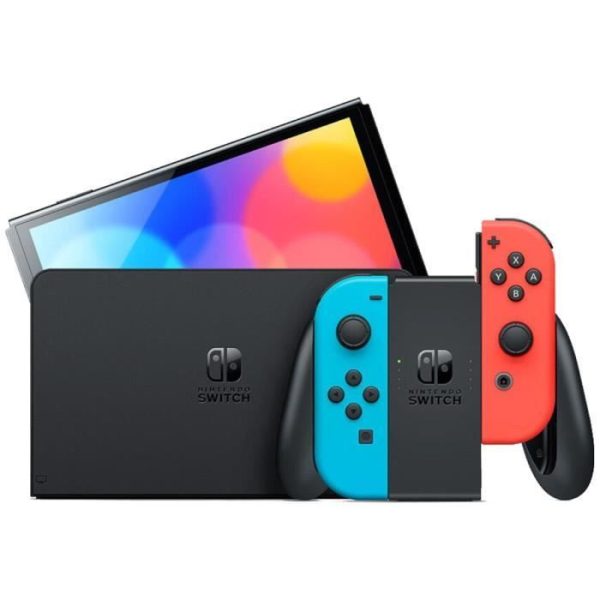 Nintendo Switch OLED bleu et rouge